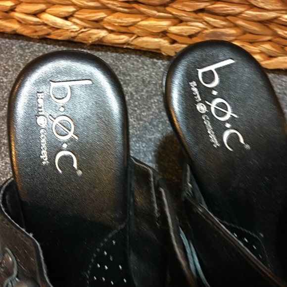B.O.C. Black Clogs with Buckle Detail - Picture 6 of 8